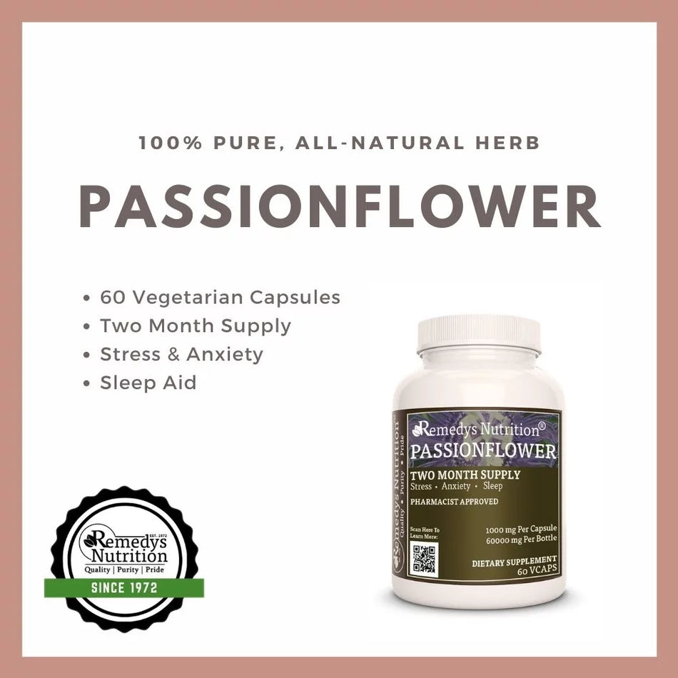 Passionflower | 1000 mg, 60 Vegan Capsules
