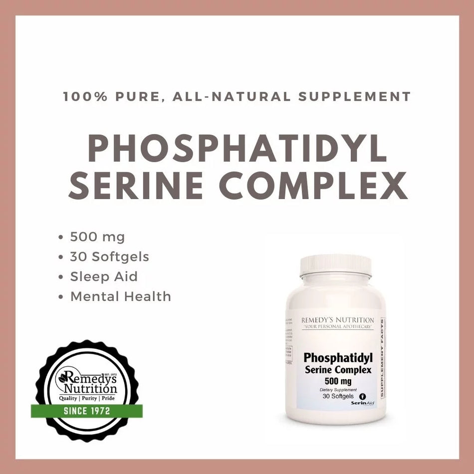 Complexe Phosphatidyl Sérine | 500 mg, 30 gélules 