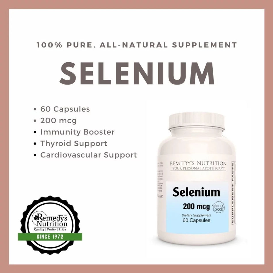 Sélénium | 200 mcg, 60 capsules végétaliennes 