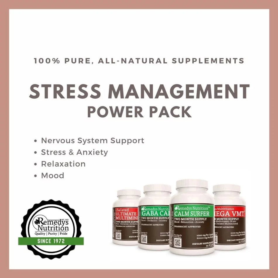 Stress Management Power Pack™ | Four Supplement Bottles of Capsules