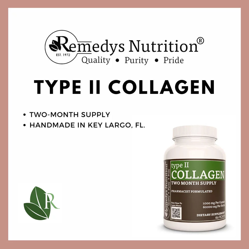 Colágeno tipo II | 1000 mg, 60 Cápsulas Veganas 
