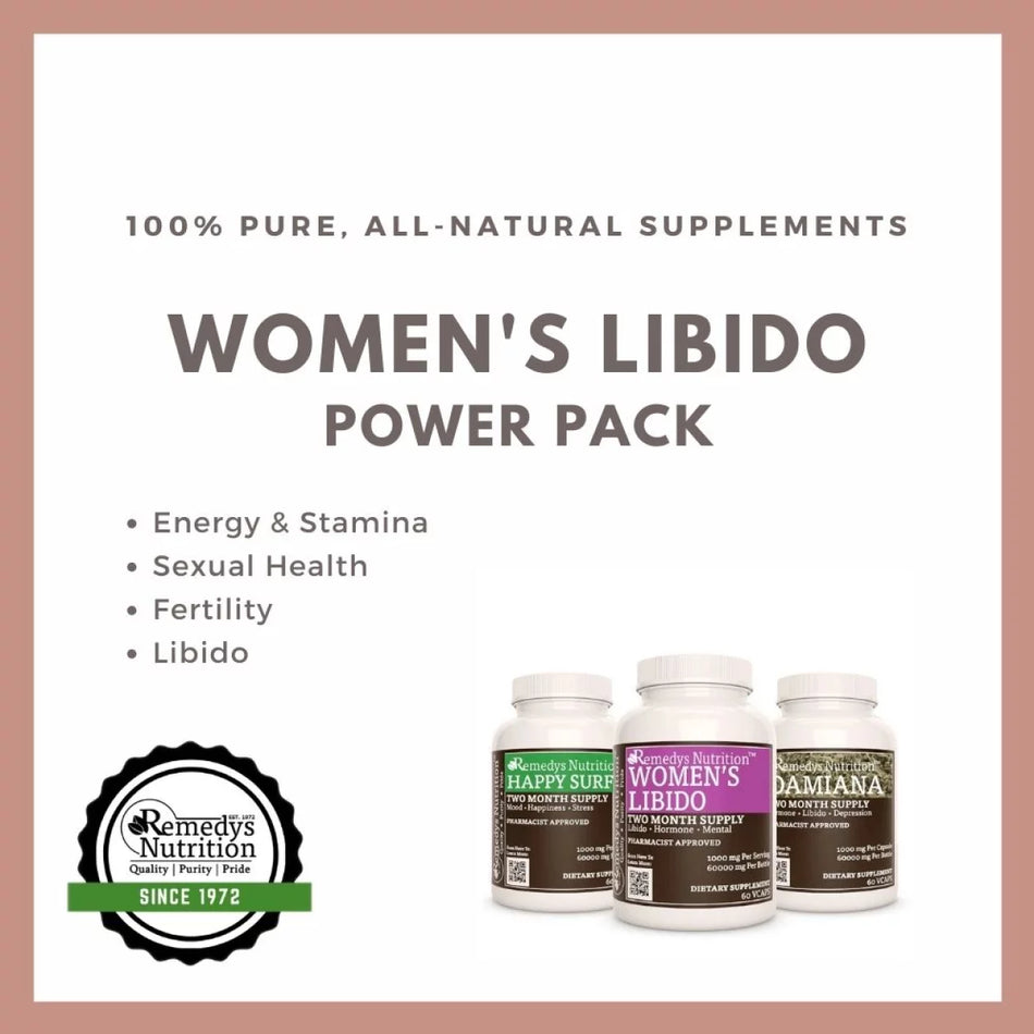 Women's Libido Power Pack | Three Bottles of 1000 mg, 60 Capsules