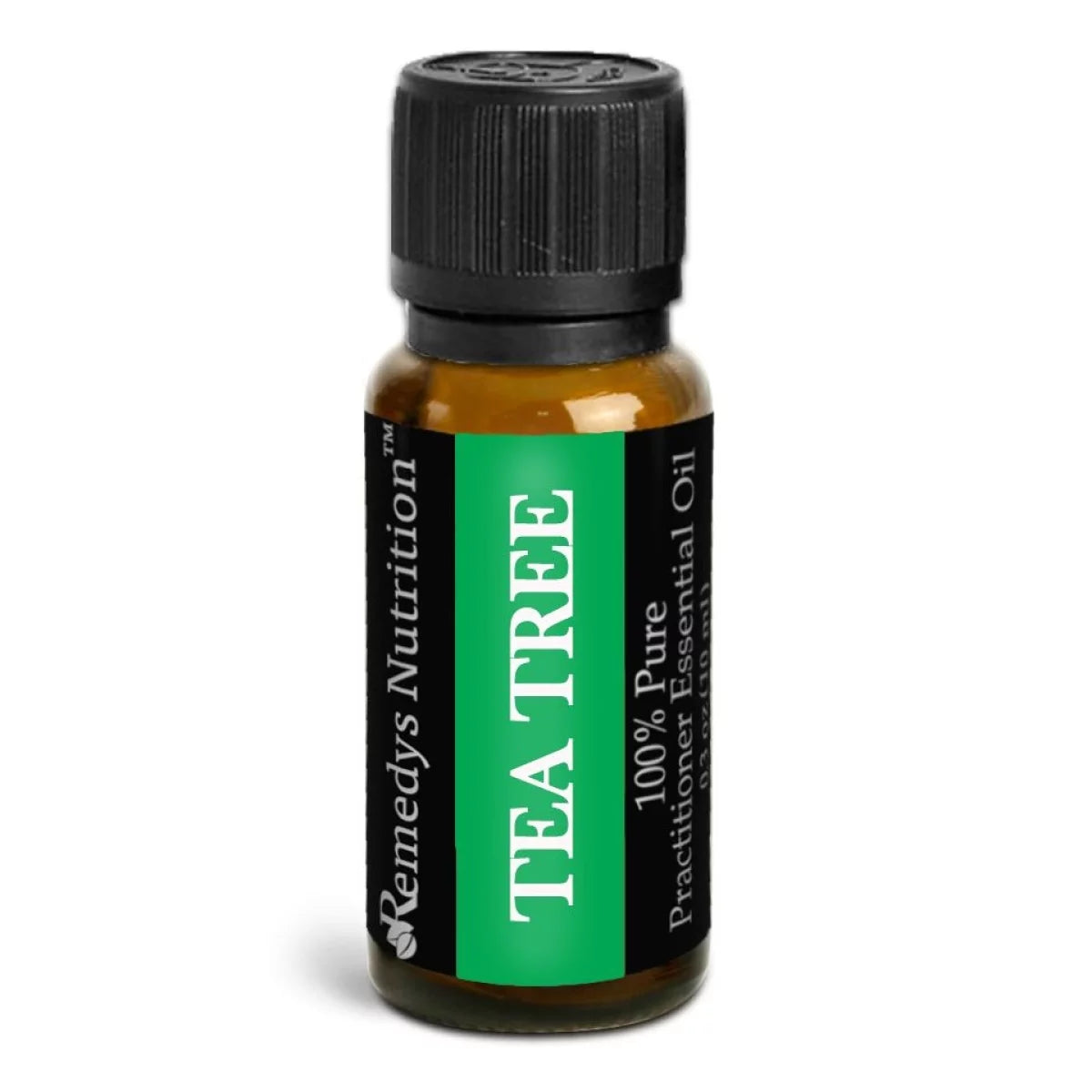 Image of Remedy's Nutrition® Tea Tree Essential Oil Herbal Aromatherapy front bottle. Practitioner Oils.