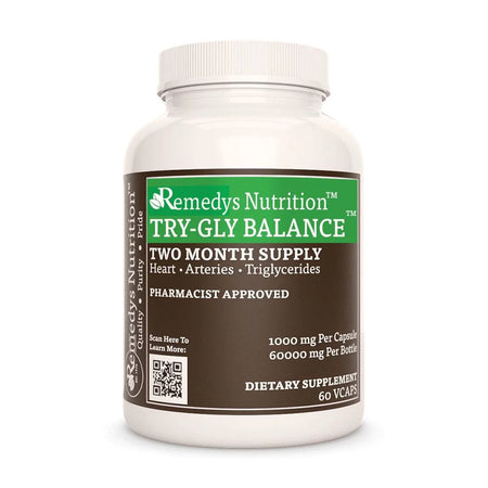 Image of Remedy's Nutrition® Try Gly Balance™ Capsules Herbal Dietary Supplement front bottle. Made in USA Beet Garlic Fennel