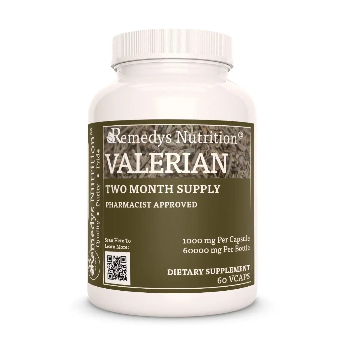 Valerian Root 1000 mg, 60 Vegan Capsules
