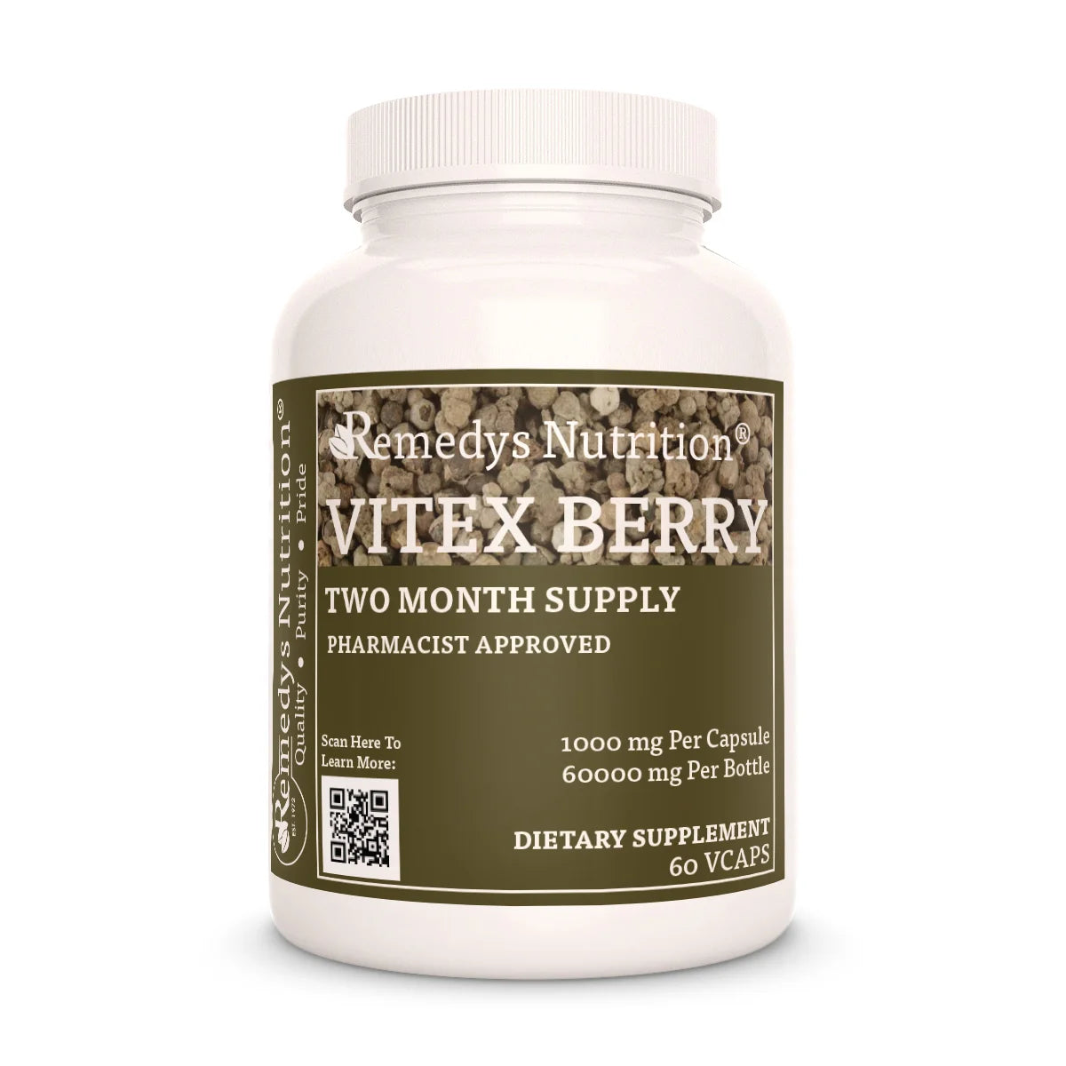 Vitex Berry 1000 mg, 60 Vegan Capsules