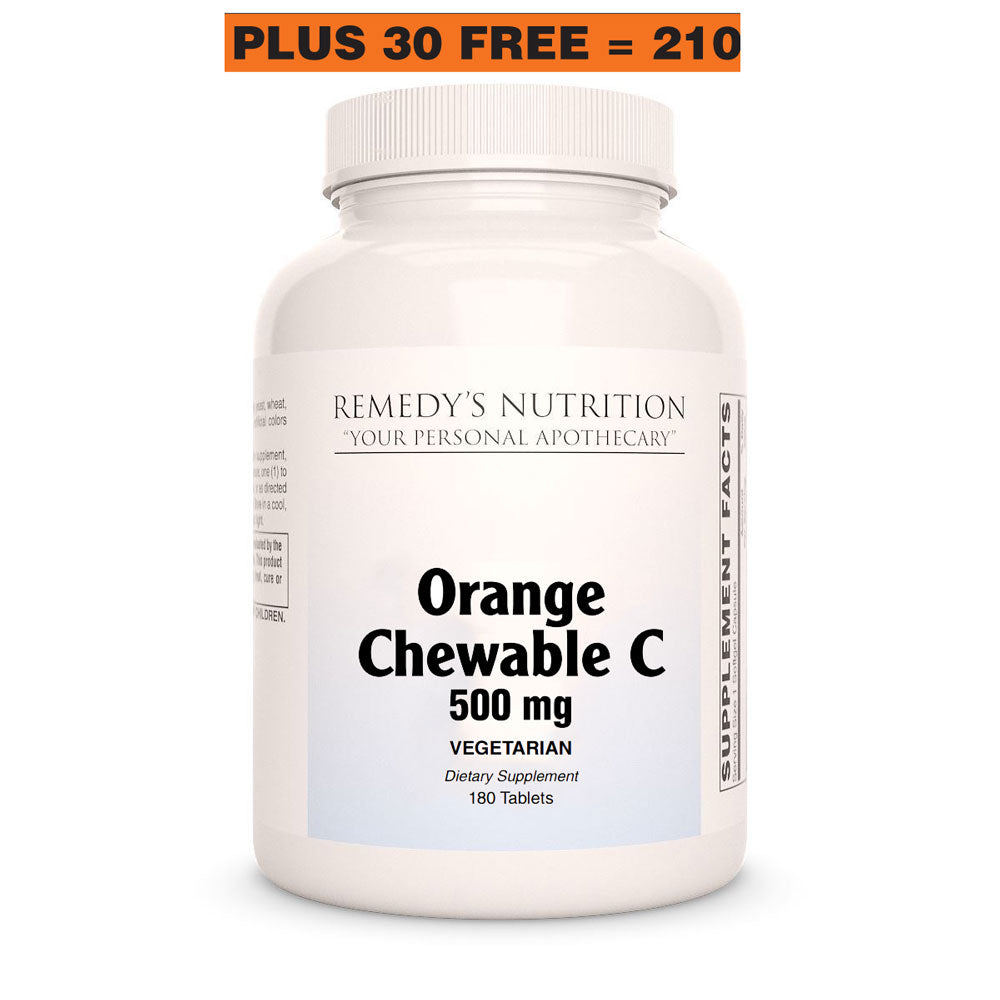 Orange Chewable Vitamin C 500 mg, 180 Tablets