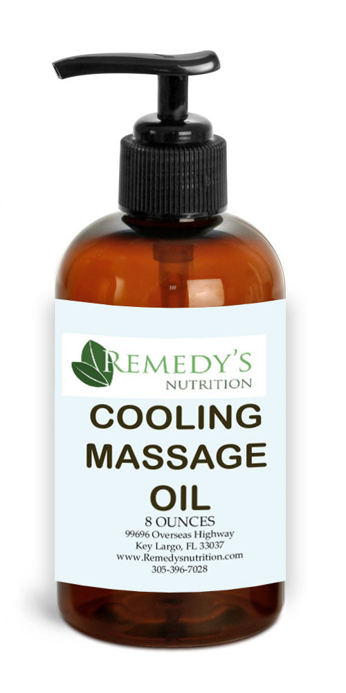 Cooling Massage Oil (8 oz) | with Peppermint & Eucalyptus