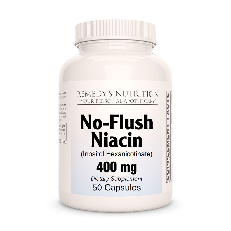 No-Flush Niacin (Vitamin B-3) | 400 mg, 50 Vegan Capsules