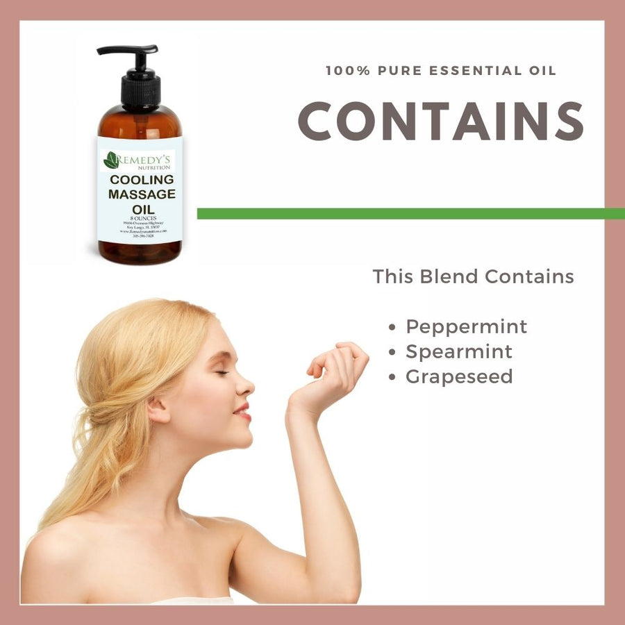 Cooling Massage Oil 8 oz