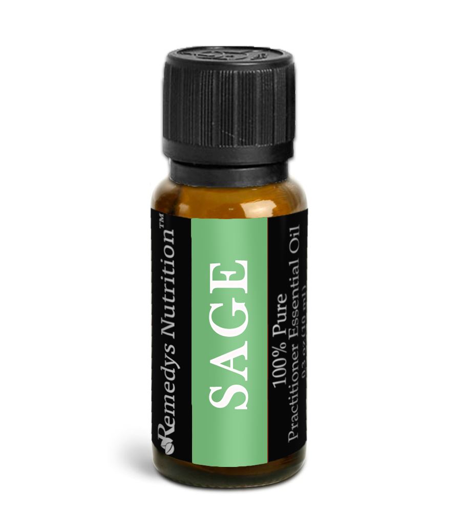 Sage Essential Oil 3 Dram / 10 mL Personal Care Remedy's Nutrition 
